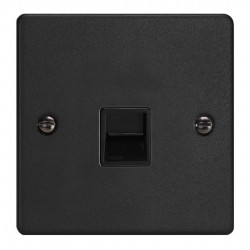 Varilight XDETSB.MB Matt Black 1-Gang Telephone Secondary (Extension) Socket