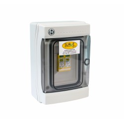 Surge Protection SY1-C40XENC Type 2+3, single phase, with window indication, complete in IP65 polycarbonate enclosure