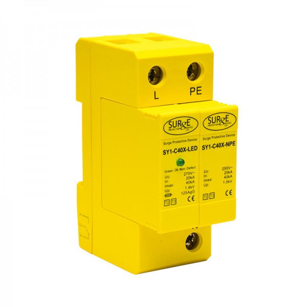 Surge Protection SY1-C40XLED Type 2+3, single phase, with LED indication Surge Protection SY1-C40XLED Type 2+3, single phase, with LED indication