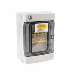 Surge Protection SY2-C40XENC Type 2+3, 3 phase, with window indication complete in IP65 polycarbonate enclosure