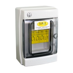 Surge Protection SY2-C40XLEDENC Type 2+3, 3 phase, with LED indication, complete in IP65 polycarbonate enclosure