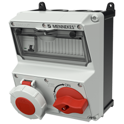 Mennekes 922218 AMAXX DUO Interlocked Combination Unit with RCD IP67 32A 5P 400V 6h 30mA