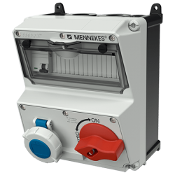 Mennekes 922452 AMAXX DUO Interlocked Combination Unit with RCD IP67 16A 3P 230V 6h 30mA
