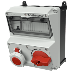Mennekes 922453 AMAXX DUO Interlocked Combination Unit with RCD IP67 16A 5P 400V 6h 30mA