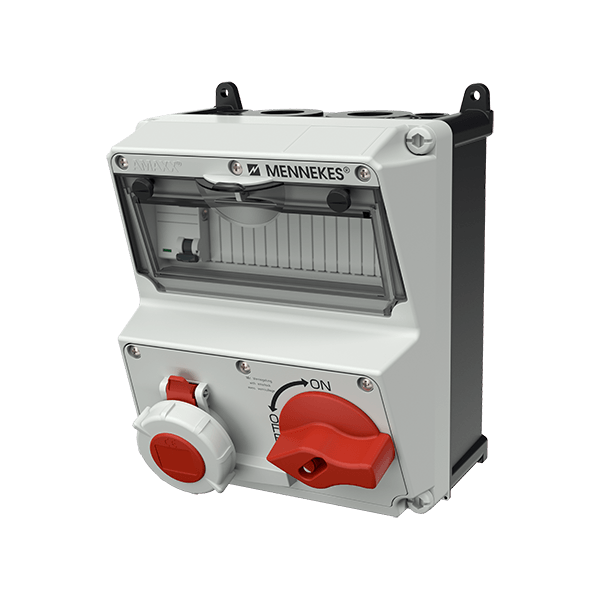 Mennekes 922453 AMAXX DUO Interlocked Combination Unit with RCD IP67 16A 5P 400V 6h 30mA