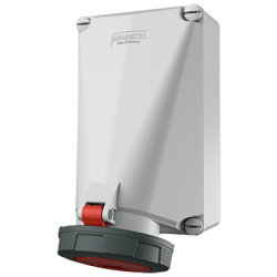 Mennekes 143PA Wall Mounted Socket IP67 125A 5P 400V 6h