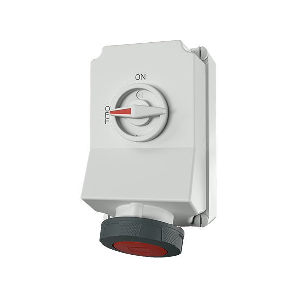 Mennekes 5113PB DUO Interlocked Wall Mounted Socket with Pilot Contact IP67 63A 5P 400V 6h Mennekes 5113PB DUO Interlocked Wall Mounted Socket with Pilot Contact IP67 63A 5P 400V 6h