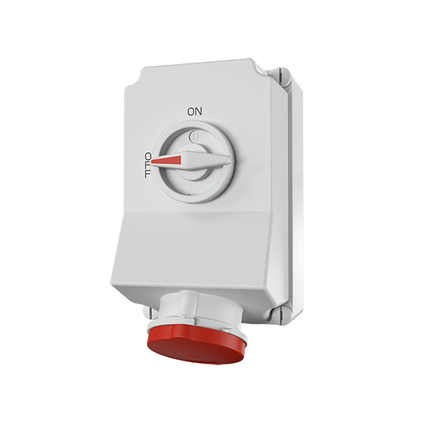 Mennekes 5959PA DUO Interlocked Wall Mounted Socket with Pilot Contact IP44 63A 5P 400V 6h
