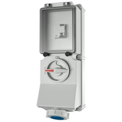 Mennekes 7245UK DUO Interlocked Socket with RCD IP67 16A 3P 230V 6h 30mA