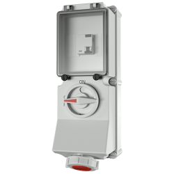 Mennekes 7247UK DUO Interlocked Socket with RCD IP67 16A 5P 400V 6h 30mA