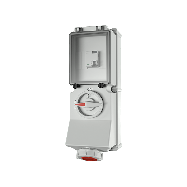 Mennekes 7247UK DUO Interlocked Socket with RCD IP67 16A 5P 400V 6h 30mA