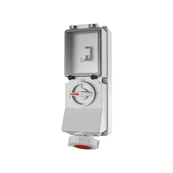 Mennekes 7248UK DUO Interlocked Socket with RCD IP67 32A 4P 400V 6h 30mA