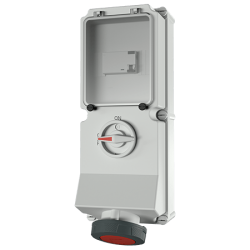 Mennekes 7251UK DUO Interlocked Socket with RCD IP67 63A 5P 400V 6h 30mA