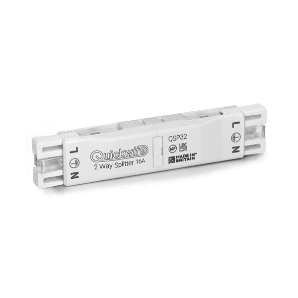 Quickwire QSP32 2-Way Splitter 16A Maintenance Free Junction Box IP30 Quickwire QSP32 2-Way Splitter 16A Maintenance Free Junction Box IP30