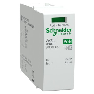 Schneider Electric A9L8F492 Acti9 Type 2+3 PoN SPD Cartridge L-N iPRD F40