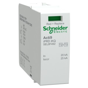 Schneider Electric SEL8F492 Acti9 Type 2+3 KQ SPD Cartridge L-N iPRD F40