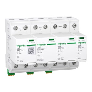 Schneider Electric A9L1F625 Acti9 Type 2 Surge Protection Device iPRD1 F25r T1+2 25kA w/Fuse 3P+N 275V w/remote