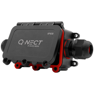 Unicrimp QOE8342BLK Q-Nect Black 4 Pole 2 Way Inline Connection Box IP68 24A
