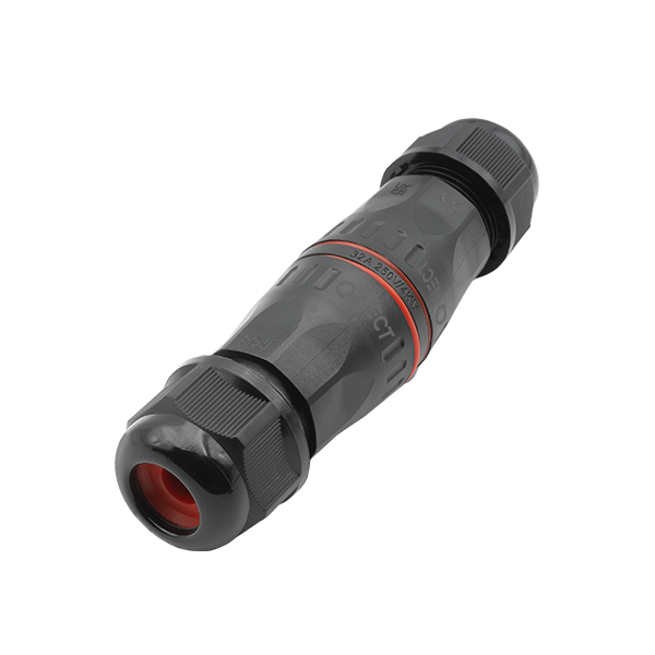 Unicrimp QOE3032BLK Q-Nect 3 Pole 2 Way Inline Connector IP68 32A