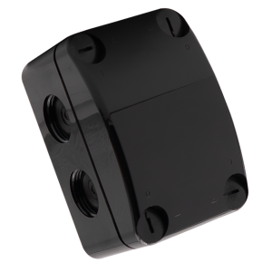 Unicrimp QOE5553BLKF Q-Nect Black Weatherproof Enclosure with Lid and Connectors 85 x 55 x 52mm IP66