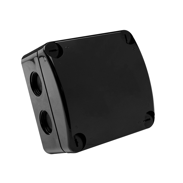 Unicrimp QOE8553BLKF Q-Nect Black Weatherproof Enclosure With Connectors 85 x 85 x 52mm IP66