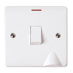 Scolmore CMA2023 Mode 20A DP Plate Switch With LED & Optional Flex Outlet