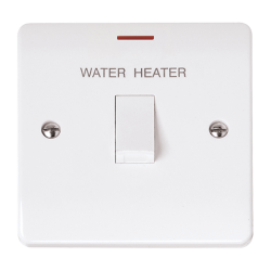 Scolmore CMA2042 Mode 20A DP Switch 'Water Heater' With LED