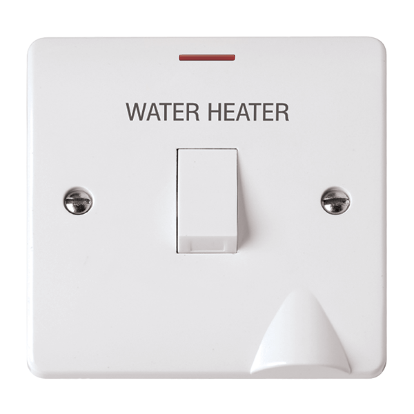 Scolmore CMA2046 Mode 20A DP ‘Water Heater’ Switch With Optional Flex Outlet & LED