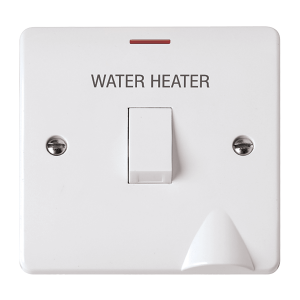 Scolmore CMA2046 Mode 20A DP ‘Water Heater’ Switch With Optional Flex Outlet & LED