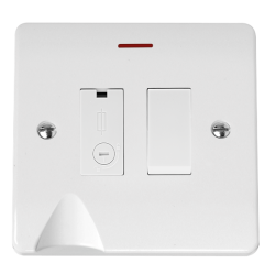 Scolmore CMA2052 Mode 13A DP Switched Lockable Fused Connection Unit With LED & Optional Flex Outlet