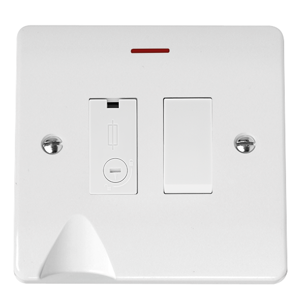 Scolmore CMA2052 Mode 13A DP Switched Lockable Fused Connection Unit With LED & Optional Flex Outlet