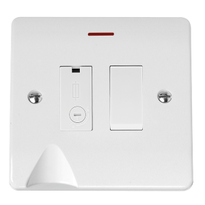 Scolmore CMA2052 Mode 13A DP Switched Lockable Fused Connection Unit With LED & Optional Flex Outlet