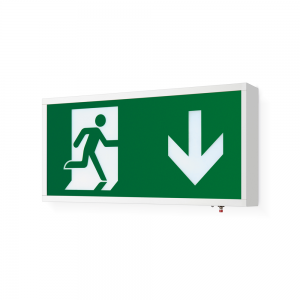 JCC JCEM110018WH EscapeLUX™ Emergency Metal Exit Box 1W 6000k IP20 White Self Test with legends