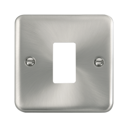 Click DPSC20401 Deco Plus Satin Chrome 1 Gang GridPro FrontPlate - Satin Chrome
