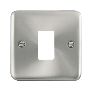 Click DPSC20401 Deco Plus Satin Chrome 1 Gang GridPro FrontPlate - Satin Chrome