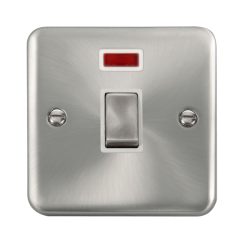 Click DPSC723WH Deco Plus Satin Chrome 20A Ingot DP Switch With Neon