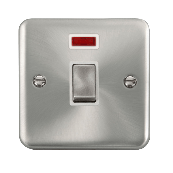 Click DPSC723WH Deco Plus Satin Chrome 20A Ingot DP Switch With Neon