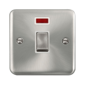 Click DPSC723WH Deco Plus Satin Chrome 20A Ingot DP Switch With Neon