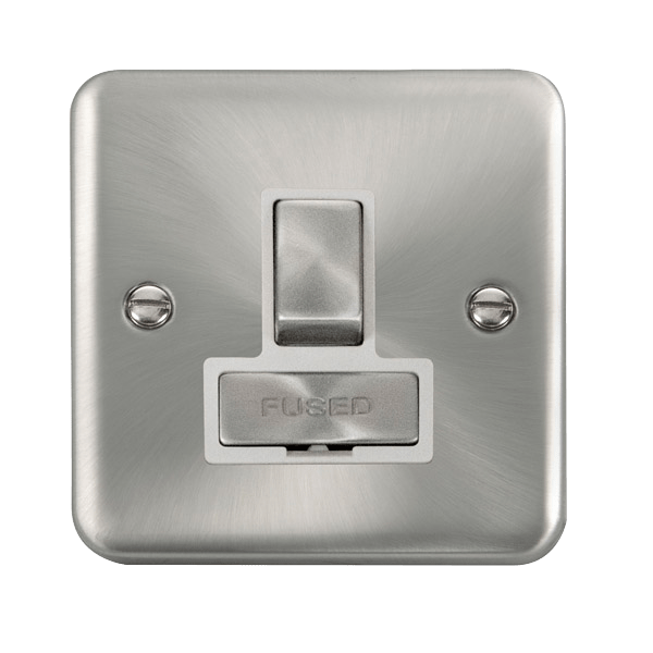 Click DPSC751WH Deco Plus Satin Chrome 13A Ingot DP Switched Fused Connection Unit