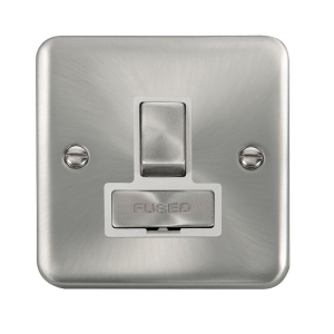 Click DPSC751WH Deco Plus Satin Chrome 13A Ingot DP Switched Fused Connection Unit