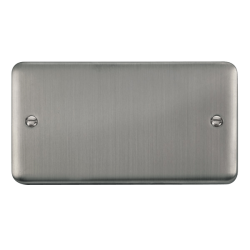 Click DPSS061 Deco Plus Stainless Steel 2 Gang Blank Plate