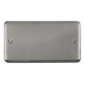 Click DPSS061 Deco Plus Stainless Steel 2 Gang Blank Plate