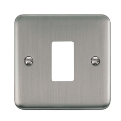 Click DPSS20401 Deco Plus Stainless Steel 1 Gang GridPro FrontPlate - Stainless Steel