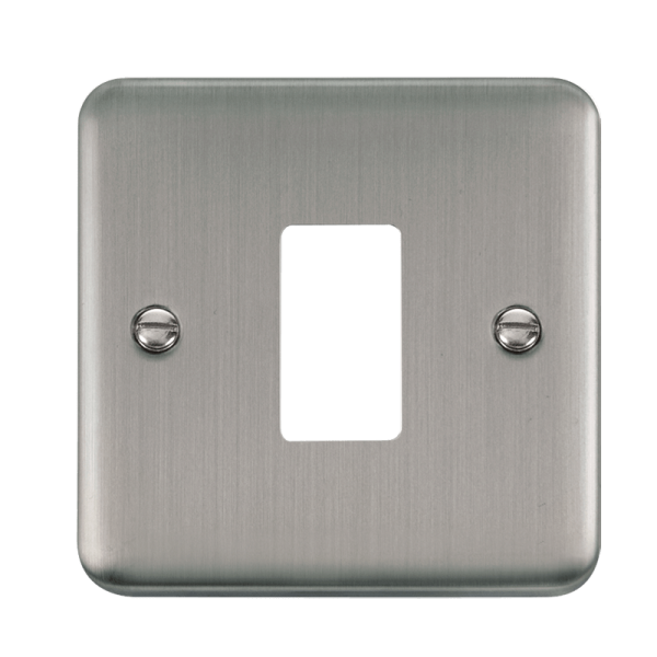 Click DPSS20401 Deco Plus Stainless Steel 1 Gang GridPro FrontPlate - Stainless Steel