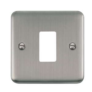 Click DPSS20401 Deco Plus Stainless Steel 1 Gang GridPro FrontPlate - Stainless Steel