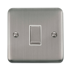 Click DPSS425WH Deco Plus Stainless Steel 10AX Ingot 1 Gang Intermediate Plate Switch