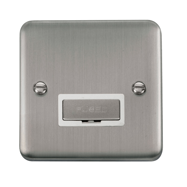 Click DPSS750WH Deco Plus Stainless Steel 13A Ingot Fused Connection Unit