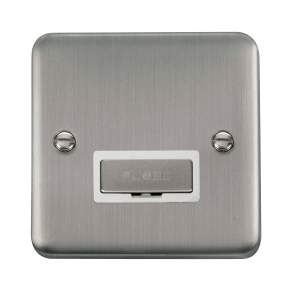 Click DPSS750WH Deco Plus Stainless Steel 13A Ingot Fused Connection Unit