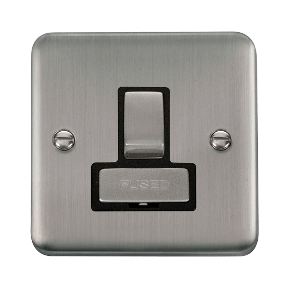 Click DPSS751BK Deco Plus Stainless Steel 13A Ingot DP Switched Fused Connection Unit