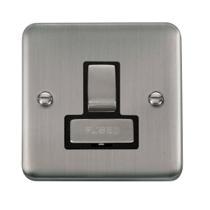 Click DPSS751BK Deco Plus Stainless Steel 13A Ingot DP Switched Fused Connection Unit